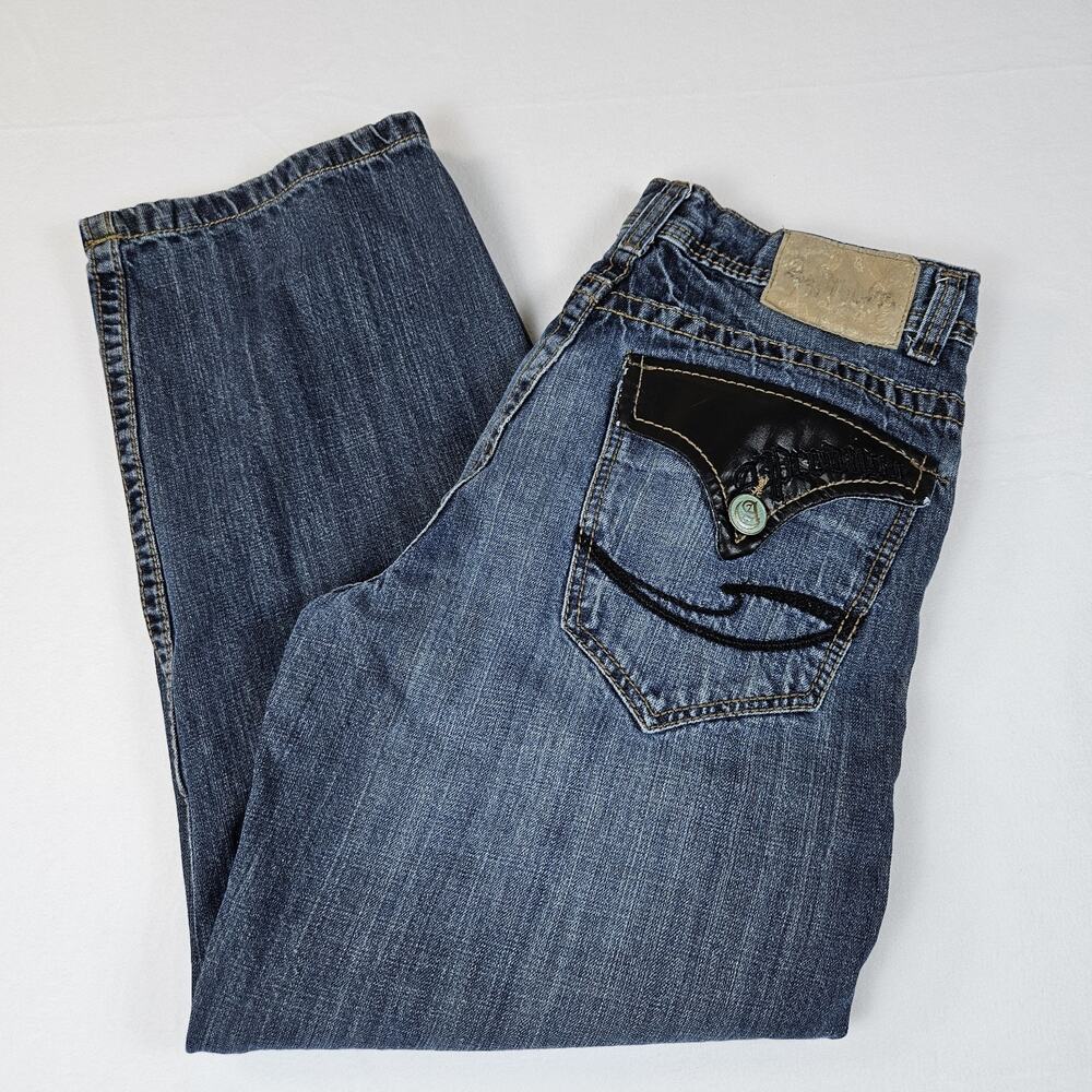 Y2K Wide Leg Jean Men 36x29 Southpole Blue A Prodigee Straight 90s 2000s Baggy